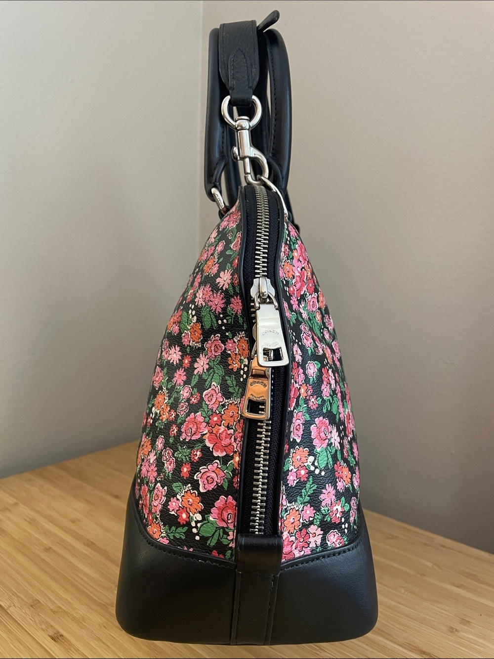 Coach Sierra Posey Cluster Floral Satchel, Wallet & Leather Strap Crossbody Set - Picture 7 of 17